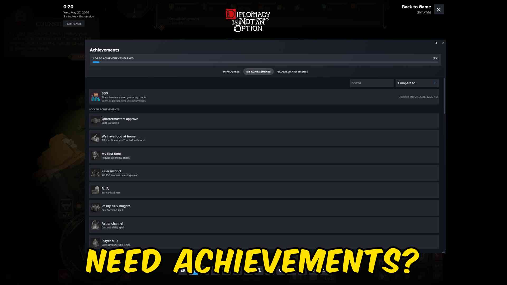 Diplomacy is Not an Option — Achievement Unlocker